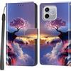 PHINIENLAND Cover per Honor 600 Lite / 500 Smart custodia portafoglio Alberi | 3 scomparti carte, 1 tasca banconote, Chiusura magnetica, Supporto, Pelle PU flip cover per Honor 600 Lite