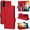 BELLA BEAR Custodia per Telefono TCL K70 NxtPaper 5G-Rosso | Portafoglio con Magnetico, Funzione Kickstand, Cassa Flip del Telefono Cellulare, Protettivo a Prova di Urti