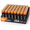 TECHMADE Batterie AAA 48 Pezzi Alcaline LR03 - Lunga Durata Fino a 10 Anni, 1,5V | Affidabili per telecomandi, controller per console e vari dispositivi di uso quotidiano - Senza cadmio, piombo e mercurio