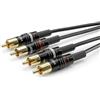 Sommer Cable SommerCable Basic+ - Cavo audio RCA schermato OFC, 3,0 m, con connettore HICON HI-CM03 RCA, 300 cm - HBP-C2-0300