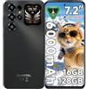 OUKITEL C68 Plus Smartphone 2026, 16GB+128GB/1TB Telefono Cellulare, Grigio | 7.2 HD+ 120Hz & 1.81 Display Telefoni, 6000mAh Cellulari e Smartphone 4G, 64MP+8MP Smartphone Gaming, NFC/Dual SIM/Face ID