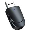 Rtinle Ricevitore trasmettitore USB Bluetooth 5.0, mini adattatore AUX wireless per auto, con jack da 3,5 mm, adattatore audio Bluetooth per PC/TV/sistema audio per auto/altoparlante cablato