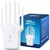 LIYUEGO Ripetitore WiFi Potente,Ripetitore Wireless Wifi Extender e Access Point | Amplificatore Wifi Extender 1200Mbps con 6 Antenne Amplificatore Segnale Dual Band (2.4GHz/5GHz)Copertura Completa a 360°