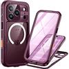 Lanhiem Cover per iPhone 18 Pro/iPhone 17 Pro IP68 Impermeabile Antiurto | Rosso ciliegia,Resistente,Waterproof,360 Completa,Integrale,Protezione Dello Schermo,Mag-Safe,Antipolvere,Subacquea