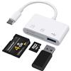 Vancle Lettore di schede SD USB C, 3 in 1, lettore di schede USB SD Card Reader, 3.0 USB-C a SD, per SD/MicroSD/TF/SDHC/SDXC/MMC, per iPhone 16 15 Plus Pro Max/Samsung (bianco)