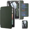 FINTIE Custodia per 6 Kindle (11ª Generazione) - 2024/2022 | Custodia Magnetica, Cover Posteriore Trasparente, Antiurto con Bordo in TPU, Verde Alpino