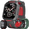 FITCXJX Smartwatch Uomo Orologio Contapassi da Polso Contapassi Cardiofrequenzimetro Pressione Sanguigna SpO2, Monitoraggio del Sonno, Notifiche Messaggi, Tracker Fitness per Android iOS