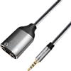 Oluote Adattatore Splitter per Cuffie, Cavo Splitter per Microfono Auricolare da 3,5 mm TRRS in Nylon Intrecciato a 4 poli Maschio a 2 Femmine TRS, Compatibile con Cuffie,Tablet,PC (3m)