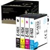 Amla Cartucce Compatibile con Epson 16XL cartuccia Epson T1636 per Epson Workforce WF 2010w WF 2510wf WF 2520nf WF 2530wf WF 2540wf WF 2630WF WF 2650DWF WF 2660DWF WF 2750DWF