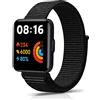 ZoRoll Cinturino per Xiaomi Redmi Watch 2 Lite, Nylon Morbido Sport Traspirante Ricambio Bracciale Compatibile con Xiaomi Redmi Watch 2 Lite - Nero