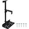 STEEIRO Supporto per PC sotto scrivania, supporto da parete per computer, piastra in acciaio ispessita fino a 35 kg, girevole a 360°, altezza regolabile 5-53 cm, con la maggior parte degli host (nero)
