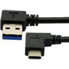 JSER Cavo dati da USB 3.0 tipo A maschio a USB 3.1 tipo C con angolazione a sinistra di 90 gradi, compatibile con laptop, tablet, telefoni e fotocamere (30cm)