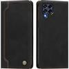 rongki Custodia per Samsung Galaxy M53, Cover in Pelle Sintetica Portafoglio con Slot per Carte, Supporto, Chiusura Magnetica, Antiurto Case per Samsung M53, Nero
