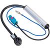 Audioproject A227 - Adattatore antenna Fakra - ISO autoradio, alimentazione phantom compatibile con VW, Audi, Skoda, Opel, Mercedes, Peugeot, Renault, Seat, adattatore antenna Phantom