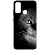 Mixroom - Cover Custodia Back case In TPU Silicone Morbida Per Huawei P Smart 2020 Fantasia Gatto Occhi Azzurri M569