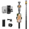 WEWOGA Espansione Telefono Clip Montare compatibile con DJI Osmo Pocket 4/3, 51 Selfie Bastone 1/4'' Palo Adattatore & Parte Anteriore Smartphone Supporto compatibile con Insta360 X5-X Creator Combo