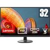 Lenovo D32-40(C22320FD0) Monitor PC 32 pollici | FHD, 1080p, 60Hz, 5ms, HDMI, DP