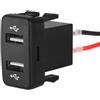 Nicoone Caricabatteria Auto Doppia Porta USB 12V per Toyota | Caricatore Veloce per Dispositivi Elettronici, Adatto per Veicoli Toyota 12V