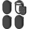 AIYAAIYA Confezione da 4 Supporti Compatibili con Xiaomi Tag con Pin, Custodia Protettiva in Silicone Localizzatore GPS per Vestiti Zaini Bambini Anziani Animali Domestici (Nero)