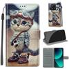 KENHONER Custodia per Xiaomi 13T / 13T Pro, gatto | Portafoglio Pelle PU, Magnetica, Resistente Agli Urti, Scomparto Carte Credito, Pieghevole, Flip Libro, Motivo