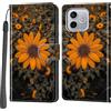 Salanheo Cover per Honor 600 Lite / 500 Smart, crisantemo | Portacarte, Chiusura Magnetica, Flip Case, Antiurto Custodia, Funzione Stand