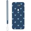 KARTXITAI Cover Compatibile con Oppo A9 (2020)/A5 2020/A11, L'amore heart love motivo Custodia con morbida in Silicone TPU con Assorbimento degli Urti e Anti-Graffio-Blu