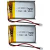 RmtcBal Batterie Li-Po 502535 3,7 V 400 mAh con circuito di protezione e connettore JST 1,25 mm 2 pin, batteria ai polimeri di litio ricaricabile per fai da te elettronica, LED, sensori, modellismo