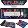 Niuny Tappetino Mouse Excel Scorciatoie Tedesco 1Pcs Tappeto Mouse xxl 80 * 30cm Tappetini Mouse con Scorciatoie Excel Word Windows Powerpoint Tedesco Impermeabile Antiscivolo Bordi Cuciti