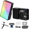 Aputure Amaran Ace 25c RGBWW - Kit di luci video a LED CCT 2300K-10000K CRI 95+ TLCI 95+, supporta il controllo tramite app, con griglia di controllo della luce magnetica e mini treppiede (antracite)