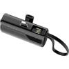revolt Mini Power Bank compatibile Lightning 4500 mAh 10 W con cavo USB integrato