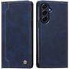 rongki Custodia per Samsung Galaxy A55 5G, Cover in Pelle Sintetica Portafoglio con Slot per Carte, Supporto, Chiusura Magnetica, Antiurto Case per Samsung A55 5G, Blu scuro