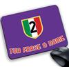 My Cust Tappetino Mouse Pad Personalizzabile con nome frase ecc gadget compatibile Scudetto Stelle Stile maglia Calcio strisce (Tifoso Viola)