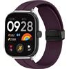 MELEJIA Cinturino Magnetico per Xiaomi Redmi Watch 6 Active/Watch 6/Watch 5/Smart Band 10 Pro/9 Pro/Band 8 Pro, Ricambio Cinturino, Regolabile Silicone Cinturini, Chiusura Magnetica Sicura-Viola