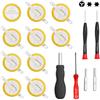 LbsAMP 10 Pezzi CR1616 Batteria con Codolo 3V 50mAh Piedini di Saldatura a 180° | Batteria CR1616 con Linguette con 3 Cacciaviti e 3 Accessori per Cacciavite per Riparazione di Giochi Game Boy Advance SNES