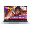 AUKABREX Laptop Business Potente Core i5 15,6 FHD IPS, 16GB RAM 512GB SSD, Win11 Pro con Office, Tastiera Retroilluminata & Tastierino Numerico, Ultra-sottile per Lavoro/Studio/Intrattenimento