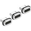 blicadijo Adattatore magnetico USB-C con spinotto Tipo C 24-pin 240W sostitutivo | 3 pezzi, magnetici, universalmente compatibili con PC, TV, monitor, caricabatterie, stabili e durevoli