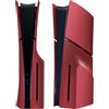 Joso - Copertura frontale per PS5 Slim Disc Edition, antigraffio e antipolvere, pellicola di copertura compatibile con console PS5 Slim (CD-ROM), accessori PS5, facile montaggio, rosso