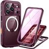 Lanhiem Cover per iPhone 18 Pro Max/iPhone 17 Pro Max Impermeabile Antiurto | Rosso ciliegia,Resistente,IP68 Waterproof,360 Completa,Integrale,Protezione Dello Schermo,Mag-Safe,Antipolvere,Subacquea