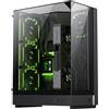 GAMEMAX T20 BK Case PC Gaming M-ATX 270° Vetro Temperato 90° Mainboard GPU Verticale 2×120mm ARGB 360mm Radiator SFX BTF-Ready PC Nero per RGB Gaming