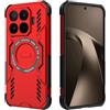 ESHUYI Cover per Xiaomi 17T Pro, Compatibile con Magnetica, Custodia Antiurto Grado Militare con Angoli Airbag, Dissipazione Calore, Ibrida TPU+PC, Rosso
