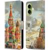 Head Case Designs Custodia a portafoglio in pelle compatibile con Apple iPhone 17, motivo: Cattedrale di San Basilio