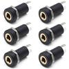 Xevtrak Presa jack 3.5 a saldatura, connettore TS 3.5 mm a saldare, pannello di montaggio jack audio per MP3 MP4 e jack 3.5 mm stereo, in nylon resistente ad alta temperatura, placcato argento 12 V, 6