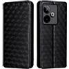Generico DayQiQiPu Cover per Realme GT 7/7T RMX5061, RMX5085 (6,78 Pollici) Custodia in pelle PU con Motivo a cubi 3D Chiusura Magnetica Caso portafoglio a conchiglia con supporto, Nero