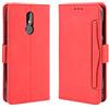Jiajihua Custodia Compatibile con Nokia 3.2 TA-1156 TA-1159 TA-1164 Portafoglio [Doppio slot per schede][Flip Stand][Custodia del telefono][Chiusura magnetica] Red
