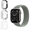 KUSINHOKA 3 Pezzi Cover per Apple Watch S12 46mm con Vetro Temperato | Ultra Sottile Cornice in TPU Schermo Protettiva Custodia Case, Alta Sensibilità Protezione Anti-Graffio Paraurti Cover