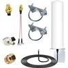 Gbformat 10-12dBi Antenna 4G LTE Antenna Esterna a Lungo Raggio con Spina SMA | con Adattatore Doppio Connettore TS9Antenna Compatibile con HuaweiZTE 4G LTE Hotspot Router ModemNetgearNighthawk M1 MR1100