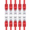 1aTTack.de CAT7 Cavo di rete LAN 10x 3.0m RJ45 10Gbps S/FTP - Rosso | Ethernet patch, 500 MHz, connettori Cat6a, compatibile Cat6/Cat5e, router, switch, modem, PC, gaming, Xbox, PlayStation