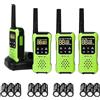 Retevis RT649P Walkie Talkie Impermeabile, Galleggiante IP67, 1200 mAh Ricaricabile PMR Radio, SOS Allarme Walkie Talkie Set di 4 per Kayak, Surf, Pesca (4 Pezzi)