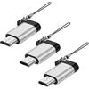 GiGreen Adattatore da USB-C a Micro USB, confezione da 3 adattatori Micro USB con | USB C Femmina a Micro USB Maschio Consente Dati & Ricarica per Galaxy S7, Controller PS4, Fotocamera, Cuffia, Tablet, ecc