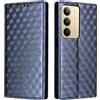 Generico DayQiQiPu Cover per Realme C75 4G RMX3941 (6,72 Pollici) Custodia in pelle PU con Motivo a cubi 3D Chiusura Magnetica Caso portafoglio a conchiglia con supporto, Blu